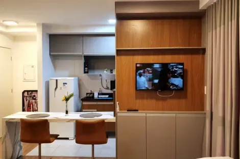 imagem 1 - LINDO FLAT COM 1 DORM, TOTALMENTE MOBILIADO, DECORADO E PLANEJADO COM AR CONDICIONADO, VISTA E HOBBY-BOX. imagem 1 - LINDO FLAT COM 1 DORM, TOTALMENTE MOBILIADO, DECORADO E PLANEJADO COM AR CONDICIONADO, VISTA E HOBBY-BOX.